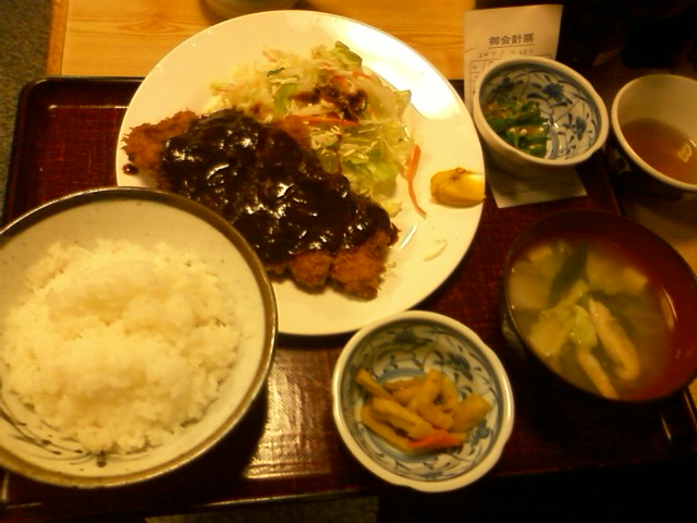 チキン味噌カツ定食