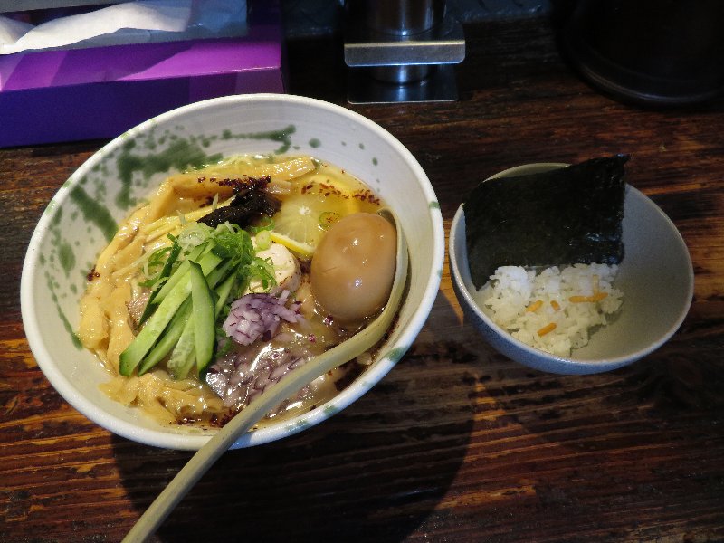 冷やし塩ラーメン 〆の一口ライス付き