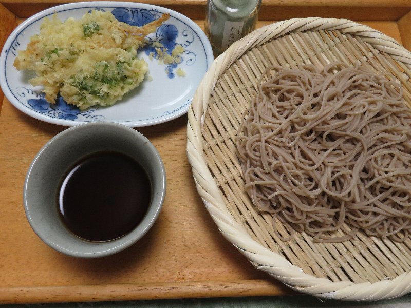 白魚かき揚げ天ざる