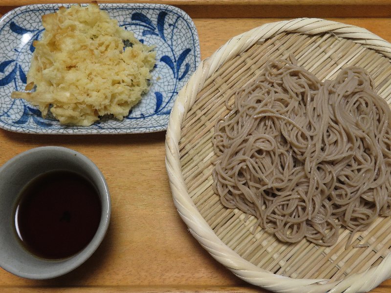 白魚のかき揚げ天ざる